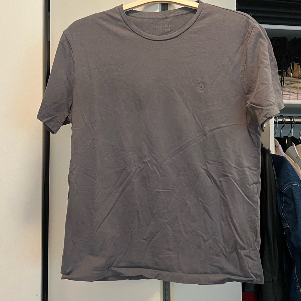 All Saints Gray Short Sleeve Tee